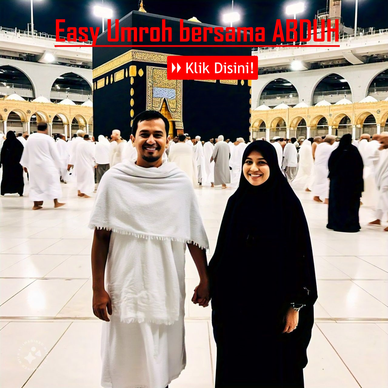 Melalui <strong>Program EASY UMROH</strong>, para Calon Pensyiar Baitullah cukup membayar DP Rp. 1.75 juta untuk bisa segera umroh. Sisanya dilunasi setelah pulang umroh melalui cicilan atau melunasinya dengan syiar, tidak perlu pakai uang. <i>Klik foto untuk mendapatkan info lengkap</i>